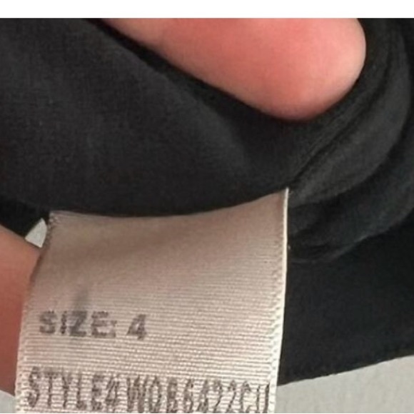 Standard James Perse Black Long Sleeve V-Neck Mini dress 4/XL long 32” bust 37” - Picture 7 of 8